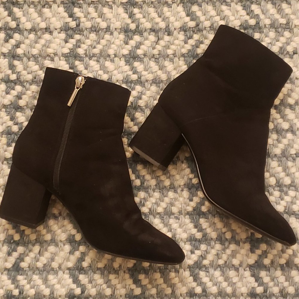 Zara black suede booties. Size 37